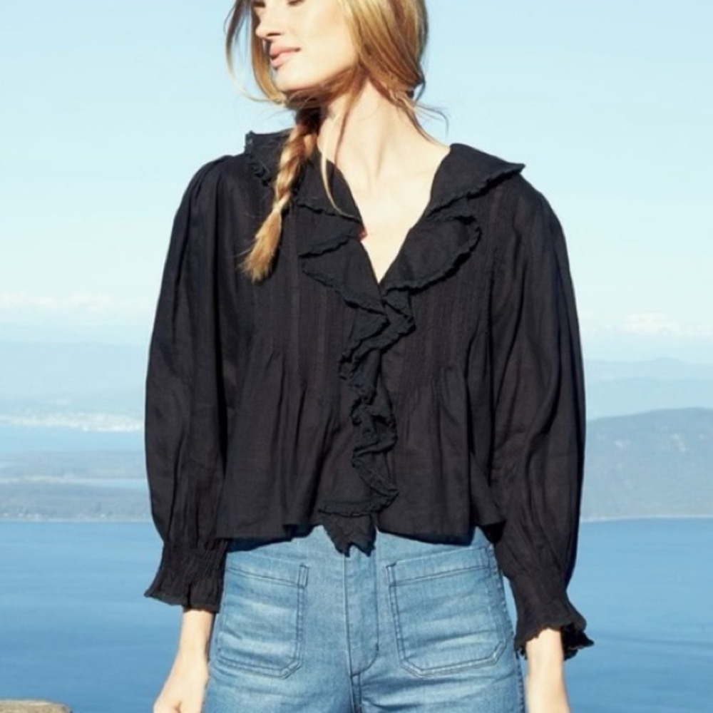 Doen River Top L in black